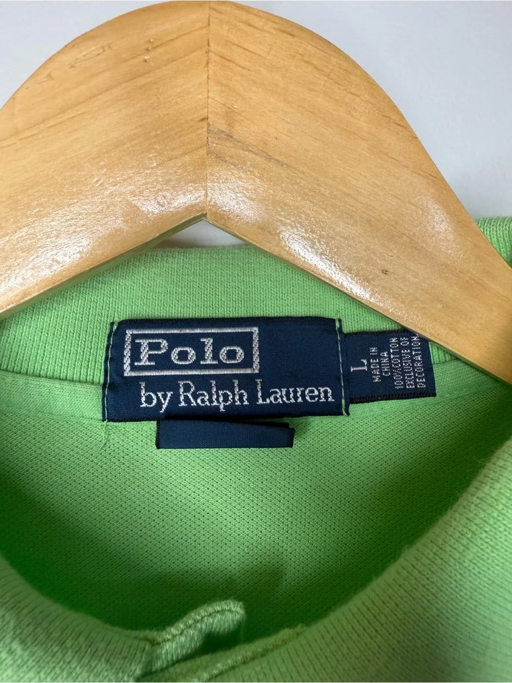 Polo by Ralph Lauren Men’s Slim Fit Lime Green Polo Shirt, size L